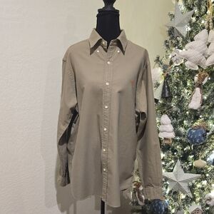 Polo by Ralph Lauren Men's Tan Button-Down Shirt